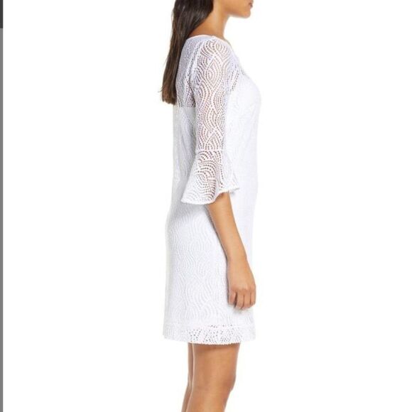 Lilly Pulitzer Fontaine Dress Flowing Leaf Lace - Picture 3 of 6